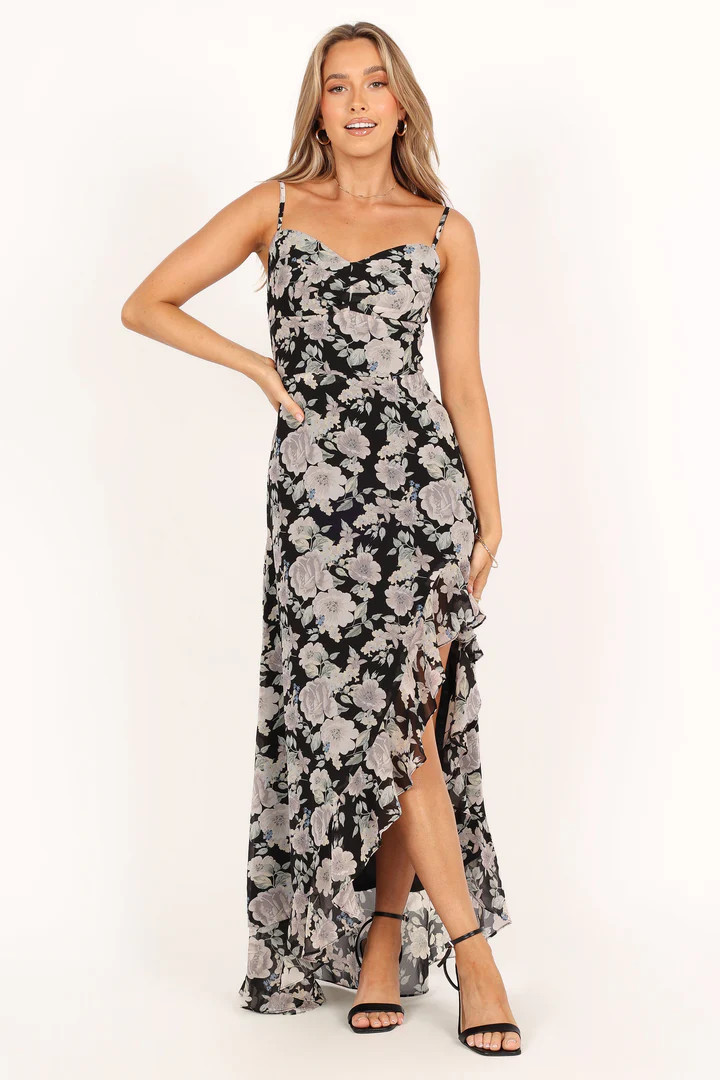 Charmaine Maxi Dress - Black Floral | Petal & Pup (US)