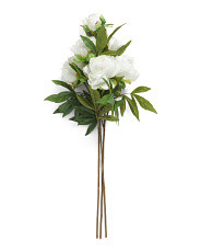 Set Of 3 29in Peony Stems | Marshalls