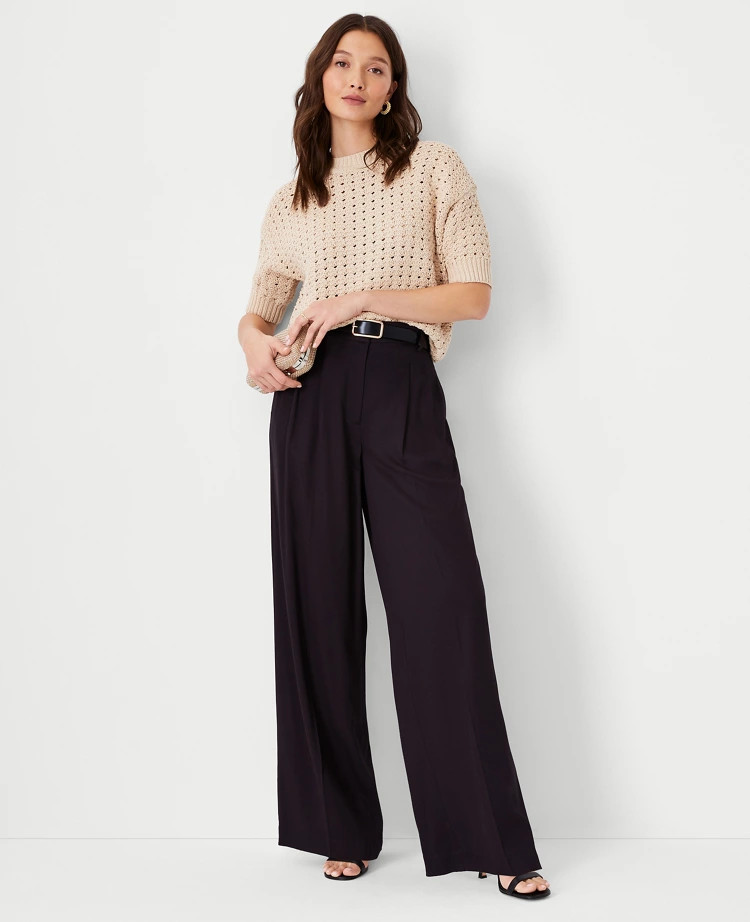 The Pleated Wide Leg Pant | Ann Taylor (US)