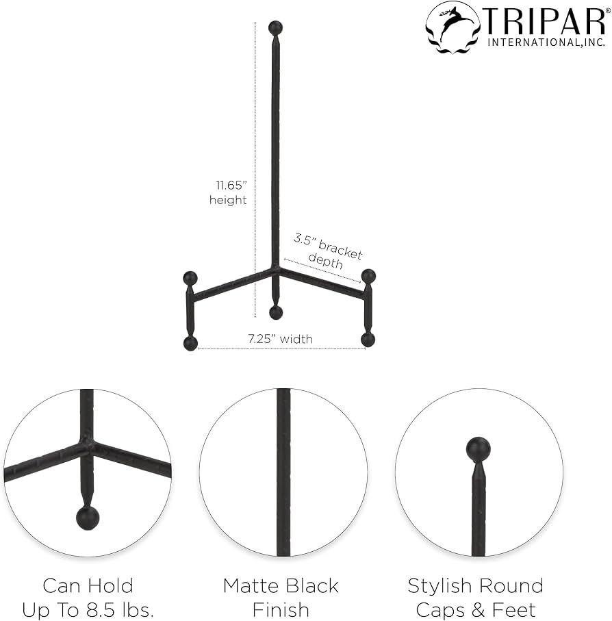 TRIPAR Modern Tripod Easel Display, Black Finish - Lightweight & Durable Design - Perfect for Dis... | Amazon (US)