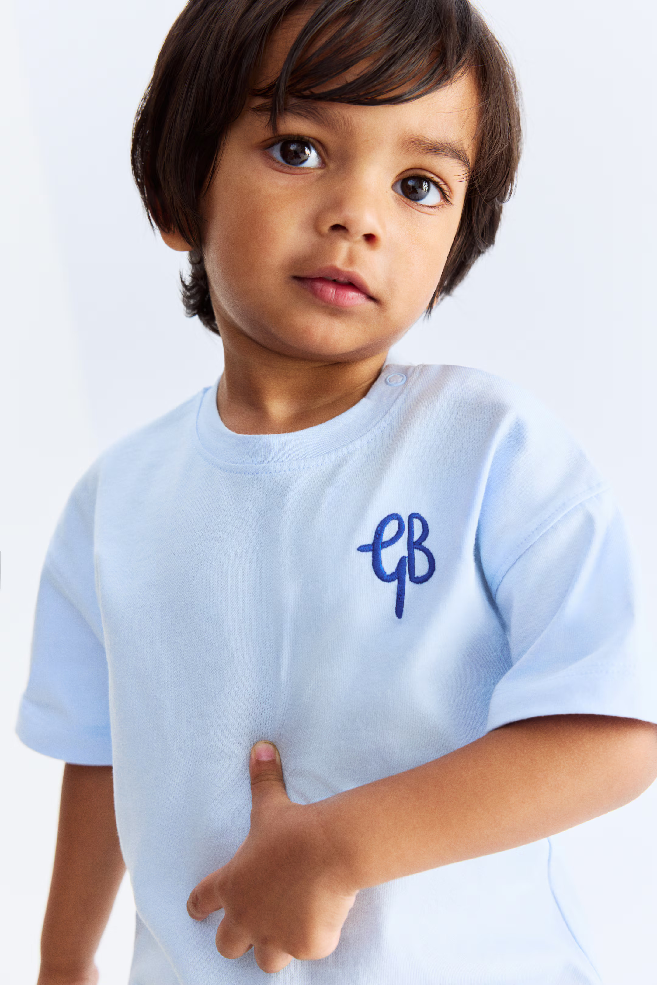 - T-Shirt with Printed Motif - Light blue/flowers - Kids | H&M US | H&M (US + CA)