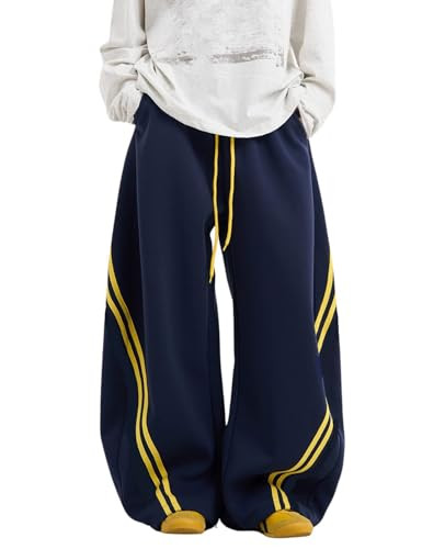 Amazon.com: Chmnigma Wide Leg Sweatpants for Women Men Baggy Casual Joggers Barrel Sweat Pants El... | Amazon (US)