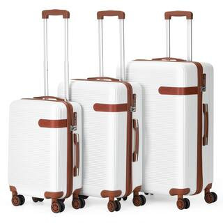 Catalina Waves Nested Hardside Luggage Set in White, 3 Piece - TSA Compliant | The Home Depot