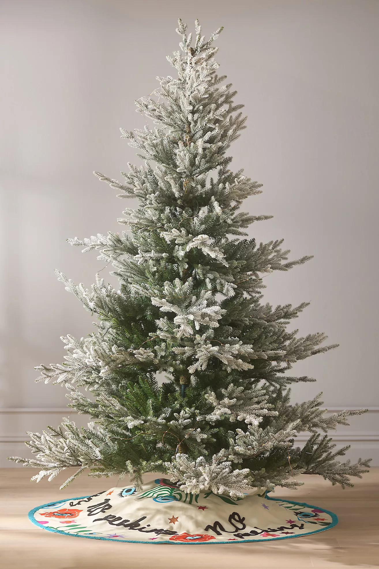 Furbish Studio No Peeking Embroidered Tree Skirt | Anthropologie (US)