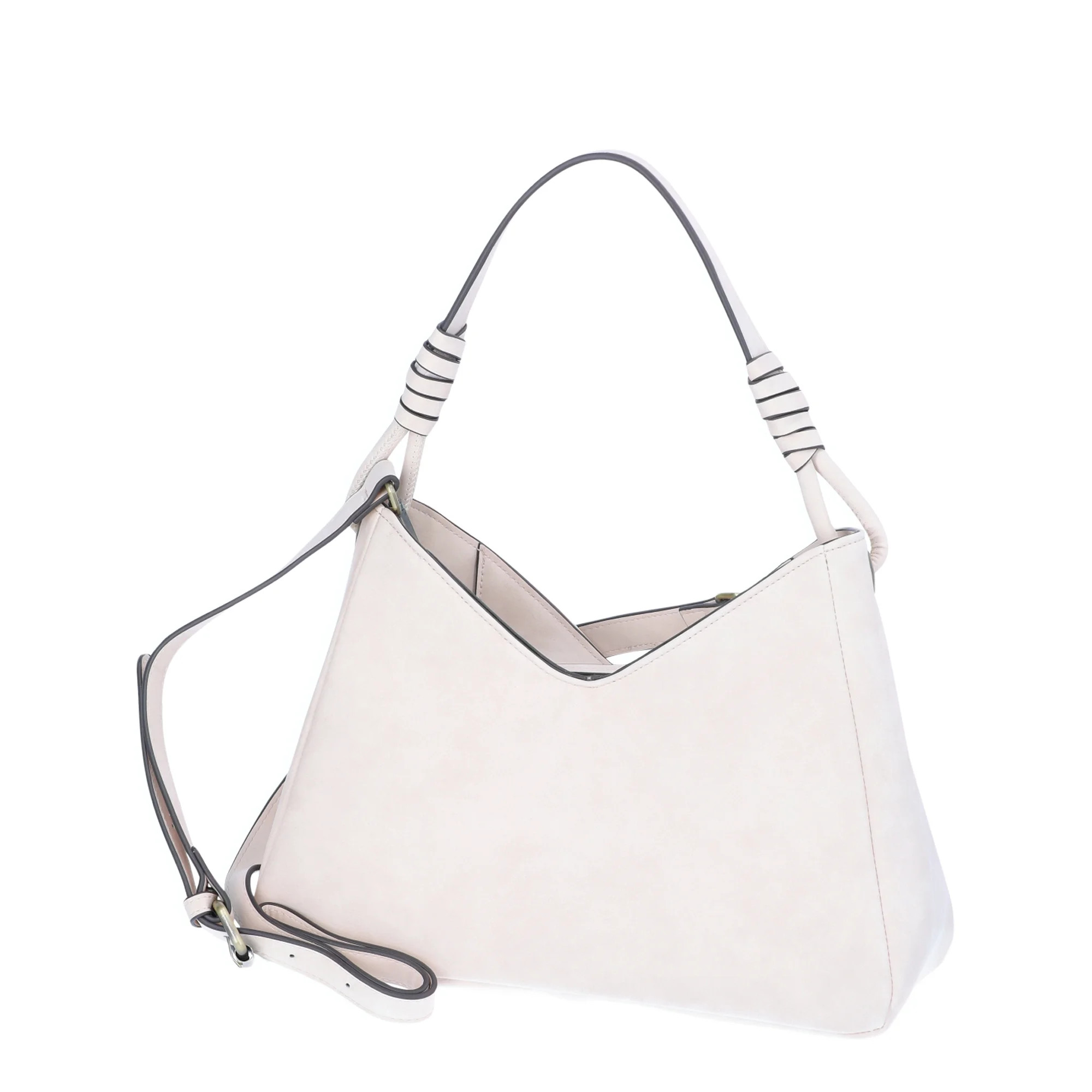 Time and Tru Women's River Faux Nubuk Small Hobo Shoulder Bag, Taupe | Walmart (US)