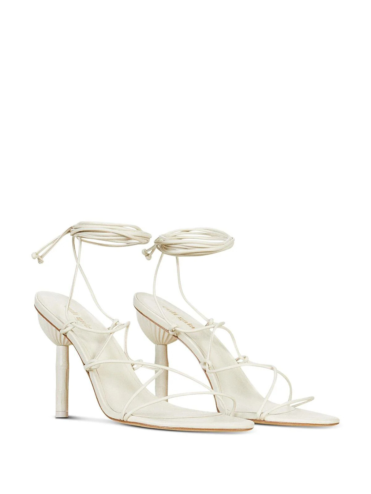Soleil Womens Leather Slip On Lace-Up Heels | Shop Simon