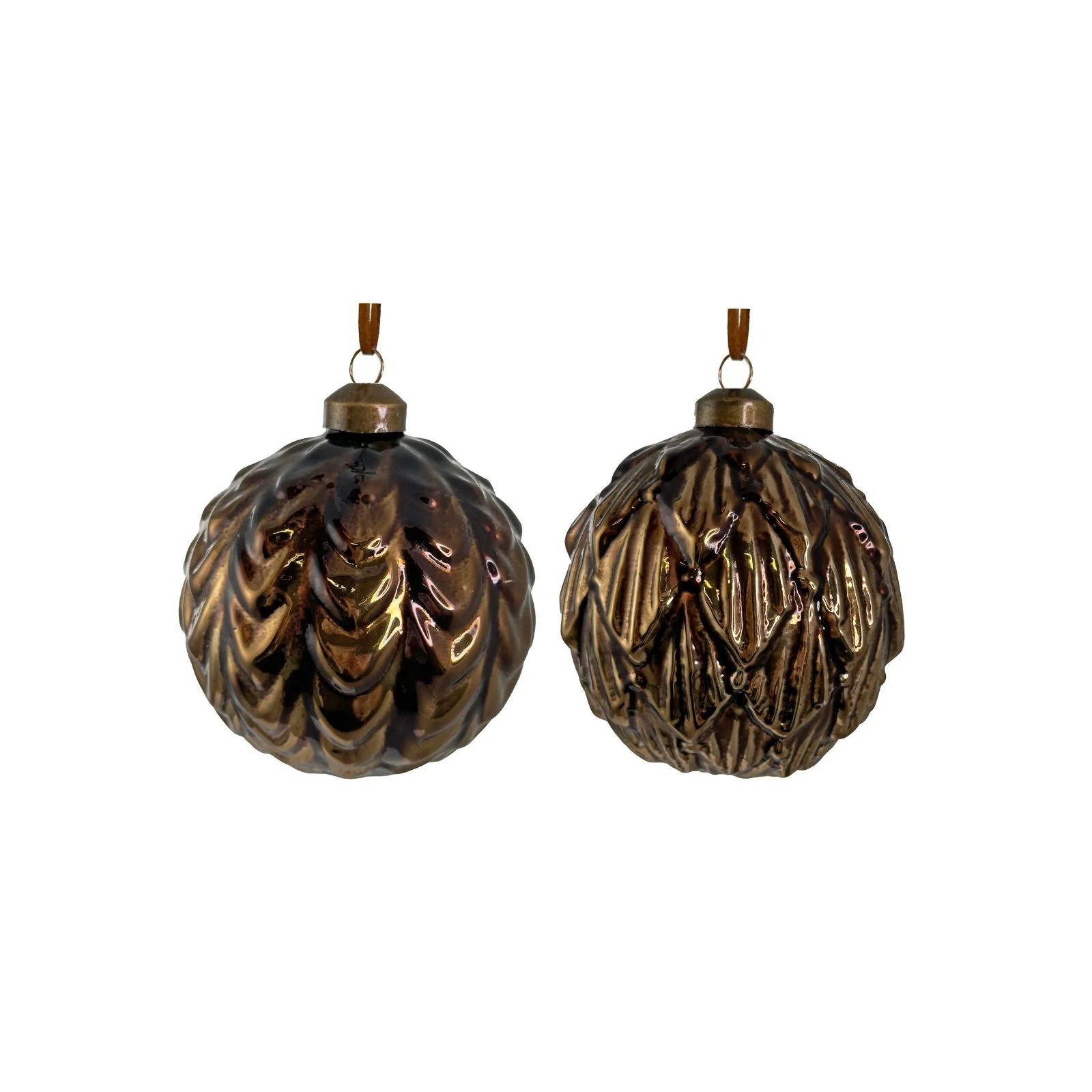 Brown Foliage Ornament Set | Brooke & Lou | Brooke and Lou