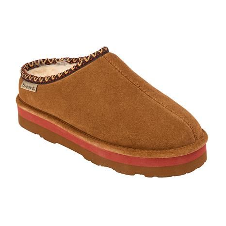 BEARPAW Lucille Water and Stain-Repellent Suede Mule | HSN