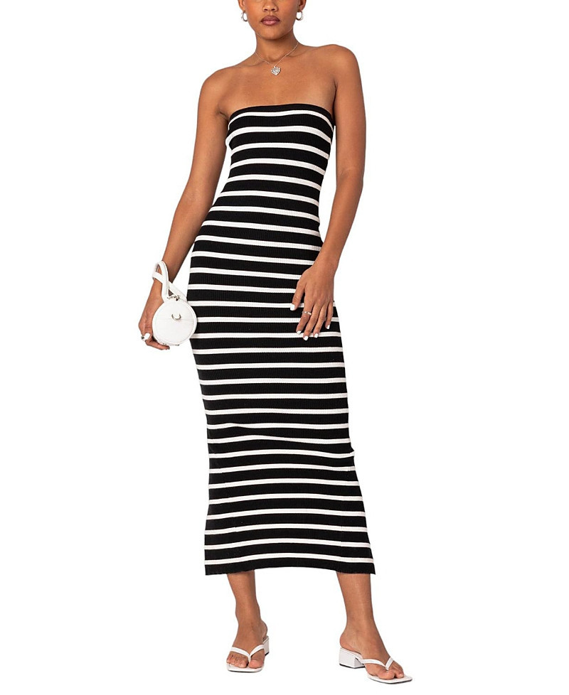 Edikted Knit Back Slitted Maxi Dress | Bloomingdale's (US)