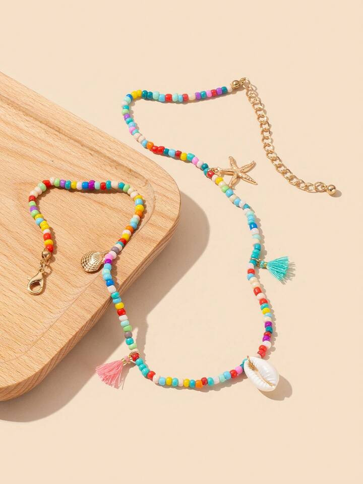 Gekleurde Kralen ketting  | SHEIN