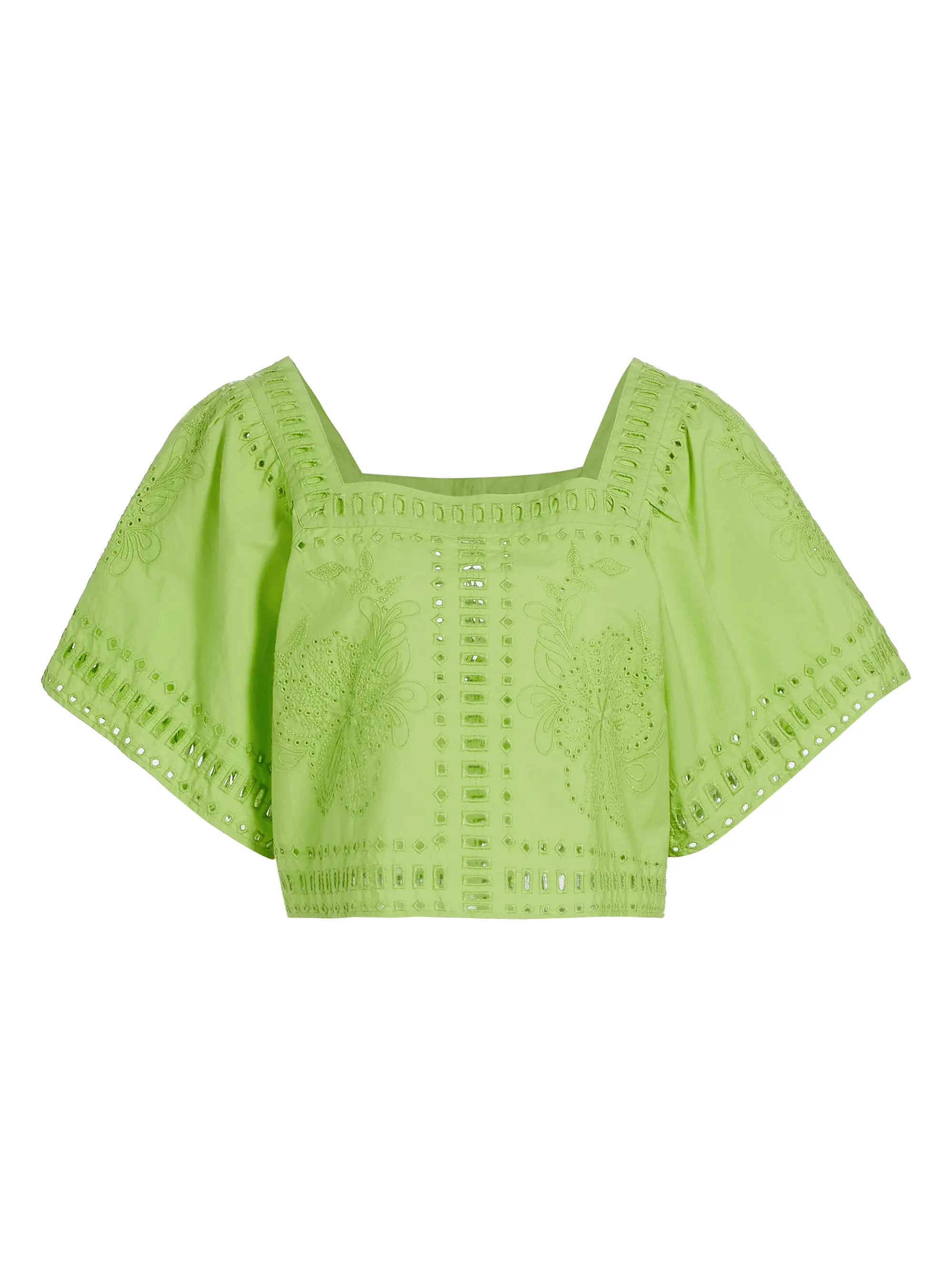 Laine Eyelet Square Neck Top | Saks Fifth Avenue
