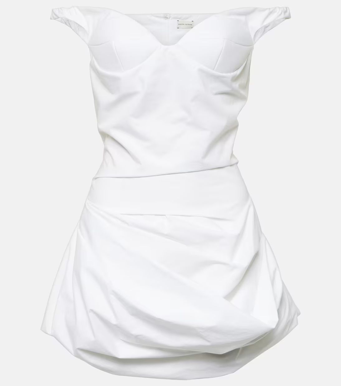 Off-shoulder cotton bustier minidress | Mytheresa (UK)