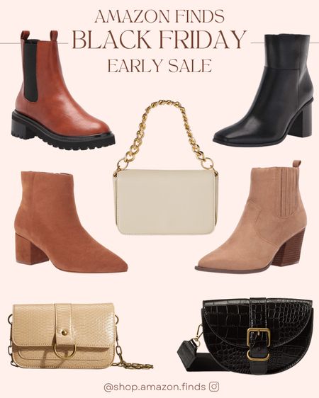 Early Black Friday deals from Amazon on accessories from The Drop! Black booties, purses, and more!

#LTKGiftGuide #LTKHoliday #LTKsalealert