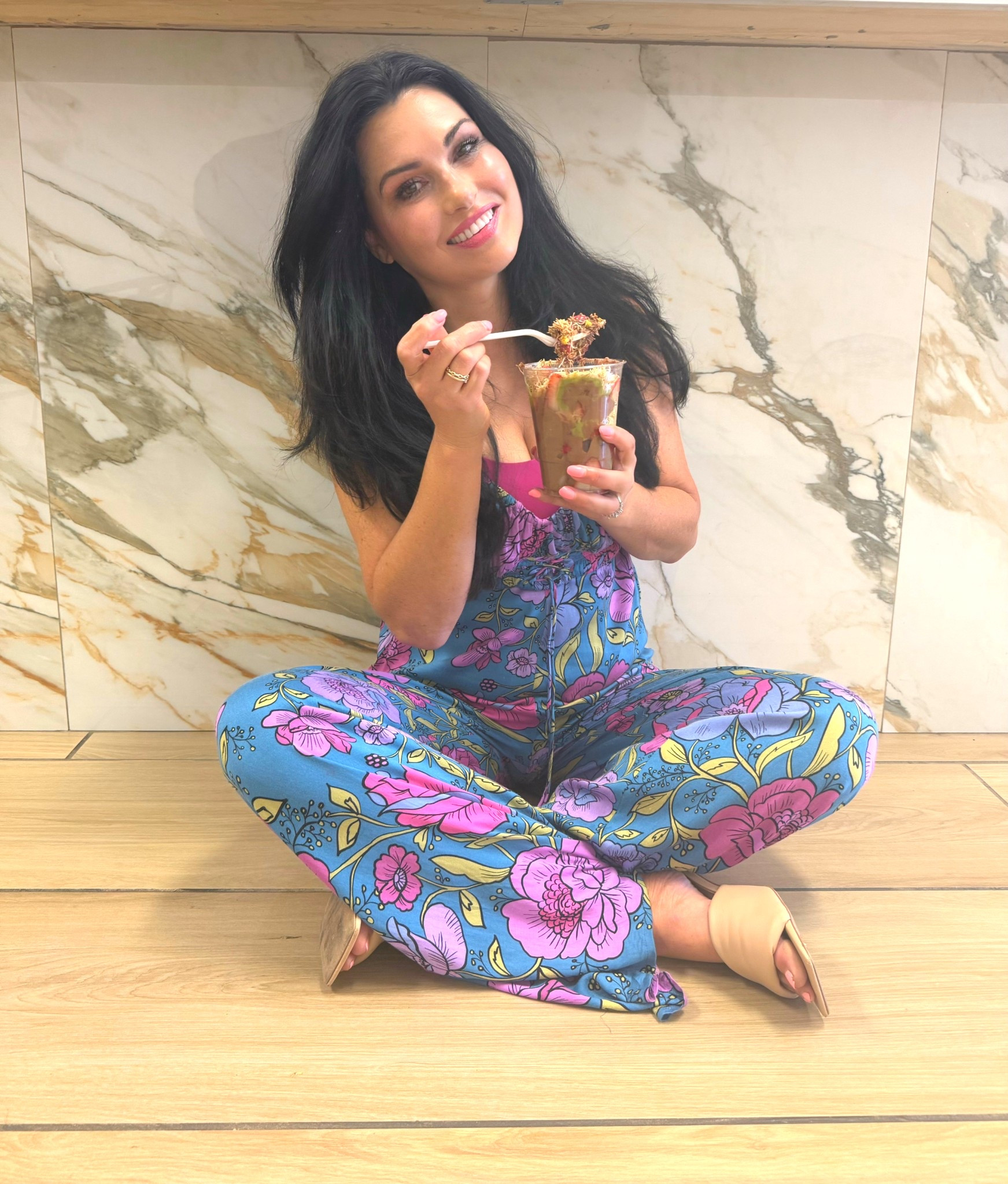 Spring outfit! 

I love this floral wide leg romper. It’s perfect for a lunch date or errands around town. 🩷

#rompers #sandals #pantset #jumpsuit #marneystidbits 

#LTKspringtrends #LTKootd #LTKvlog