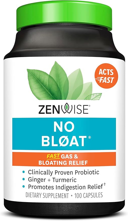 Zenwise Health No Bloat Probiotics for Women and Men Digestive Health with Ginger, Dandelion, and... | Amazon (US)