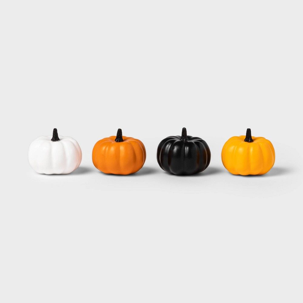 Halloween 4pk Mini Painted Solid Halloween Decorative Pumpkins - Hyde & EEK! Boutique | Target