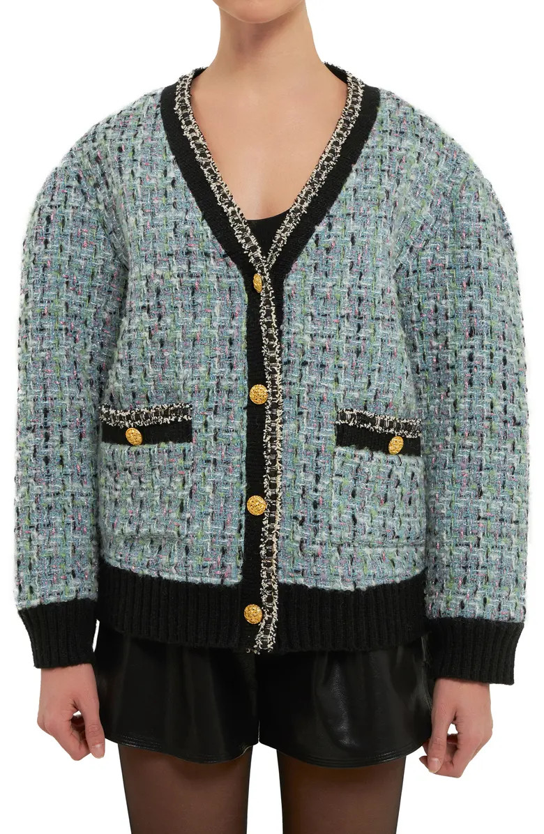Endless Rose Premium Bouclé Wool Blend Cardigan | Nordstrom | Nordstrom