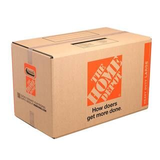 27 in. L x 15 in. W x 16 in. D Heavy-Duty Large Moving Box with Handles | The Home Depot
