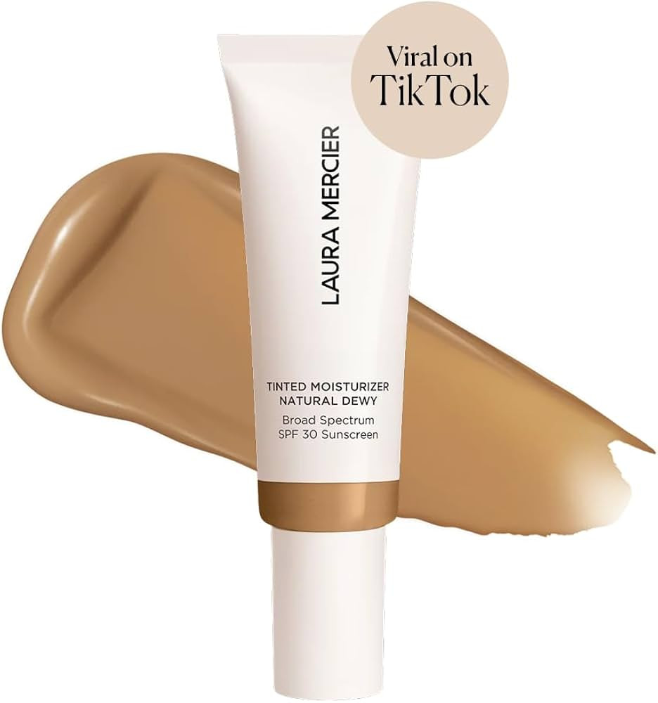 Laura Mercier Tinted Moisturizer Natural Dewy with SPF 30: 24HR+ Hydration, Long Lasting, Sheer t... | Amazon (US)