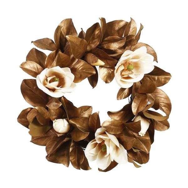 Magnolia Christmas Polyester Wreath | Wayfair North America