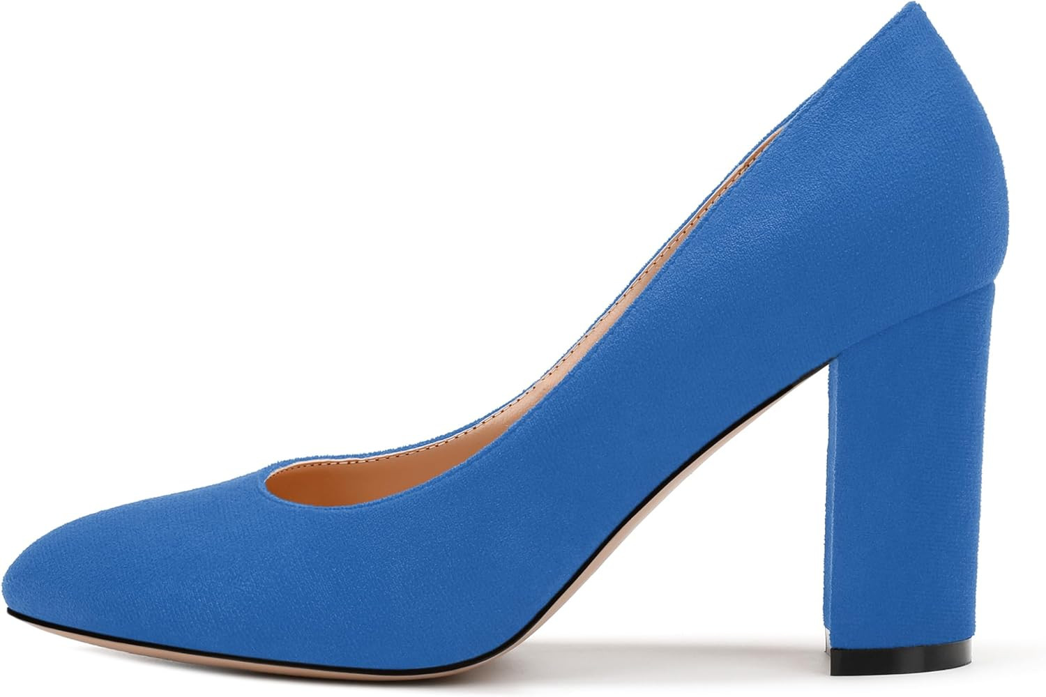 Women's Pumps, Closed Round Toe Block High Heel Pumps, Comfortable High Chunky Heels Pumps Shoes ... | Amazon (US)
