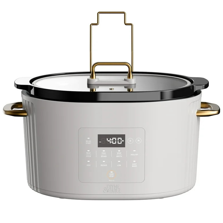 Thyme & Table 6QT Programmable Slow Cooker, Sand White | Walmart (US)