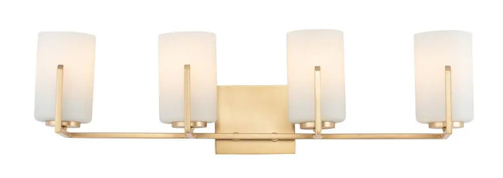 Maxim Lighting Dart 29.75-in 4-Light Satin Brass Transitional Vanity Light | 21284SWSBR | Lowe's