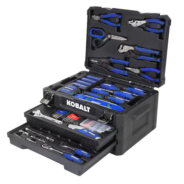 Kobalt 228 -Piece Blue Household Tool Set with Folding Case Lowes.com | Lowe's