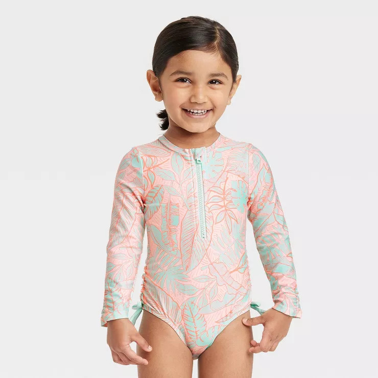 Toddler Girls' Leaf One Piece Swimsuit - Cat & Jack™ | Target