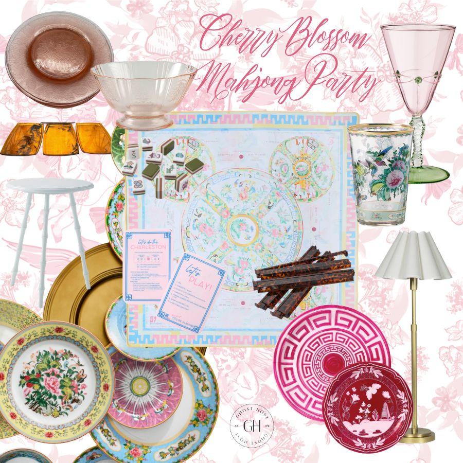 The hottest game in town with so many gorgeous themes to choose from. I paired vintage Cherry Blossom Pink Depression glass with a re-inspired famille rose pattern for the season and added in luxe disposables to keep things easy for our Spring Cherry Blossom themed brunch.  

 