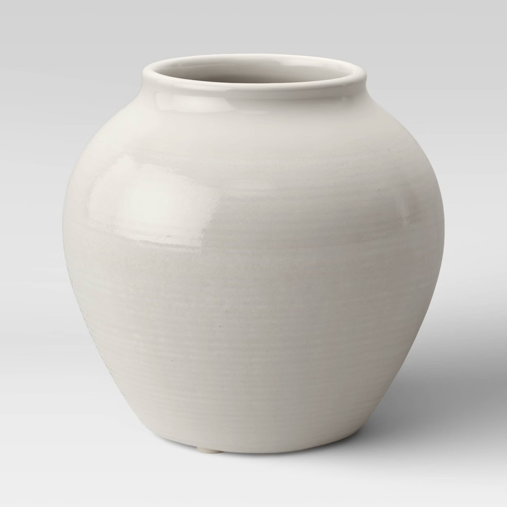 6" x 6" Ceramic Vase Ivory - Threshold™ | Target