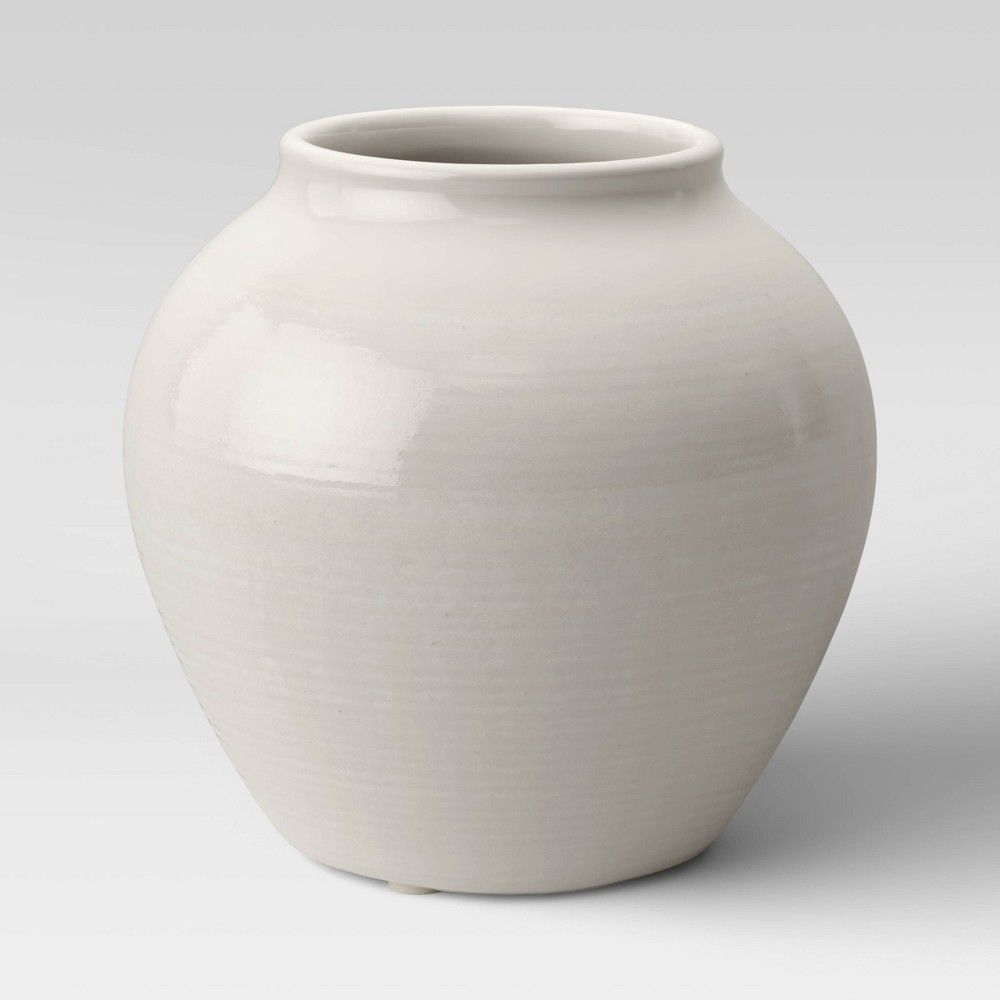 6"" x 6"" Ceramic Vase Ivory - Threshold | Target