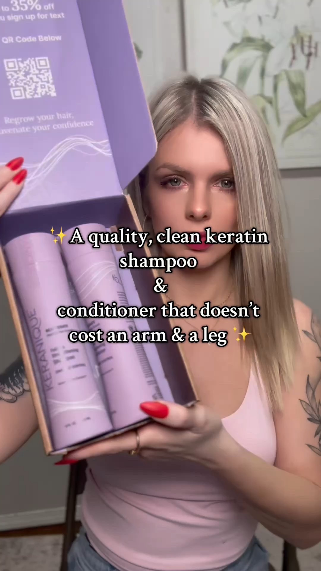 @keranique This when used with their hair regrowing treatment and lift & repair spray is clinical proven to help regrow hair. #keranique #hairrepair #hairrepairtips #bestshampooandconditionerever #ketatin #cleanbeauty #womenownedbusiness #shampooandconditioner