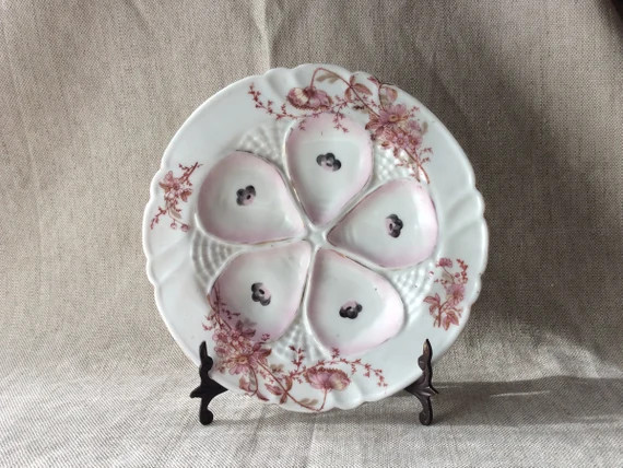 Antique French Porcelain Oyster Plate B | Etsy (US)