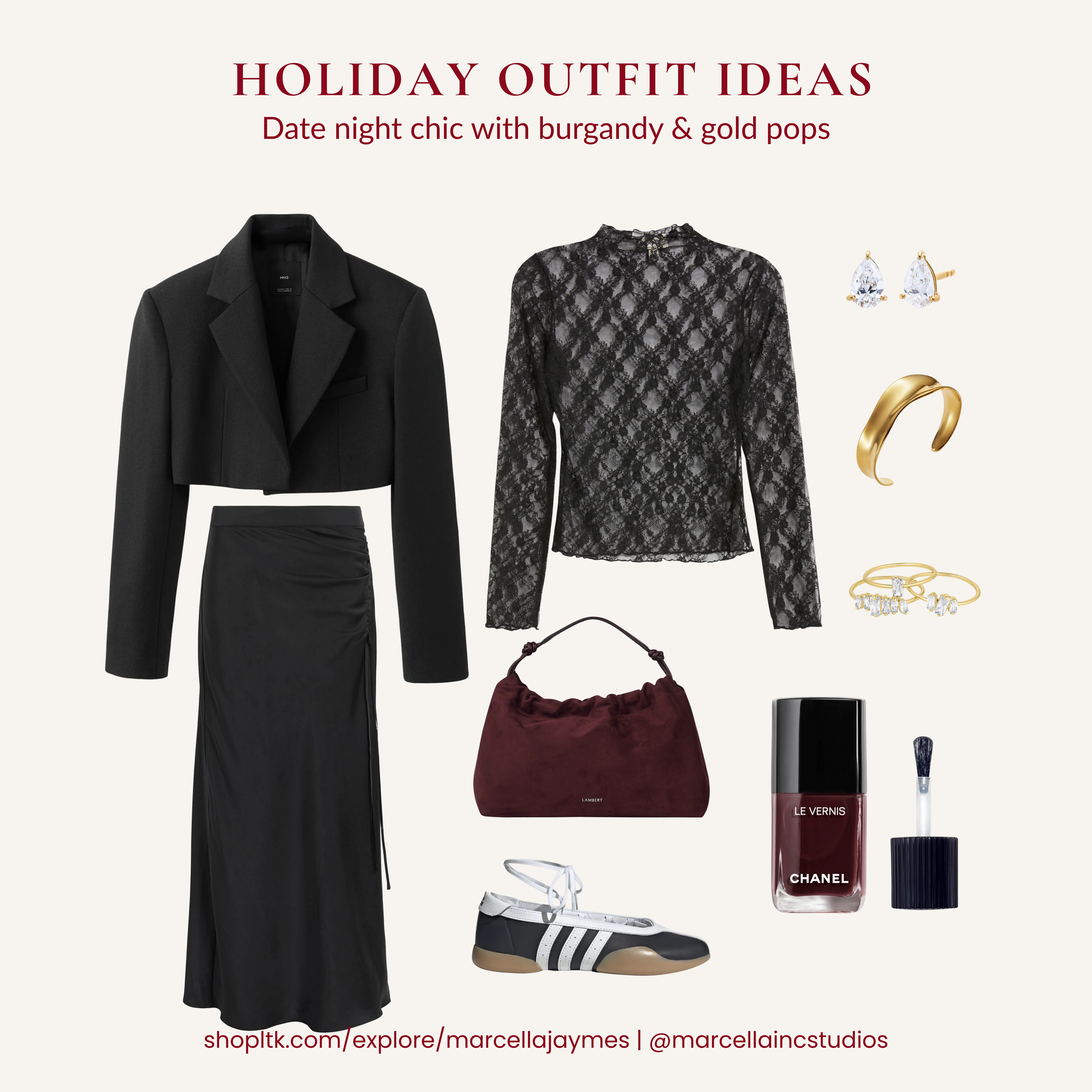 Holiday outfit ideas for dinner dates and last-minute parties styled with the sneakerina.
#holidayoutfit
#dateNightoutift
#elevatedCasual 

 

#LTKGiftGuide #LTKHoliday #LTKootd