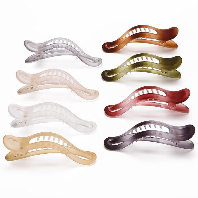 Pastel Alligator Hair Sectioning Clips - 8 PCS Monster Clips With Non-Slip Grip for Styling and D... | Amazon (US)