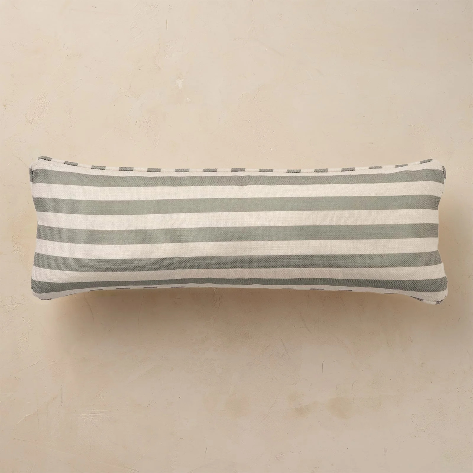 Green Striped Lumbar Pillow | Bennett in Coconut & Jade | House of Noa | House of Noa
