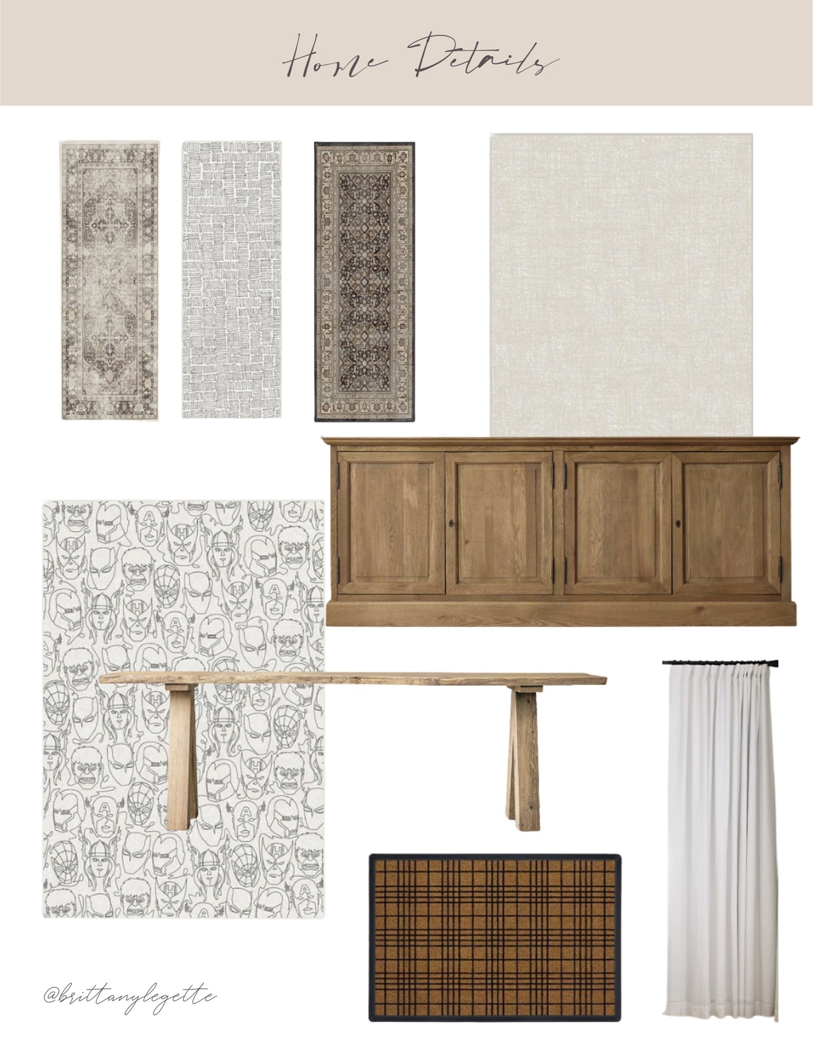 Rugs and furniture from our new home! 

#runner
#arearug 
#consoletable
#blackoutcurtain

#LTKhome