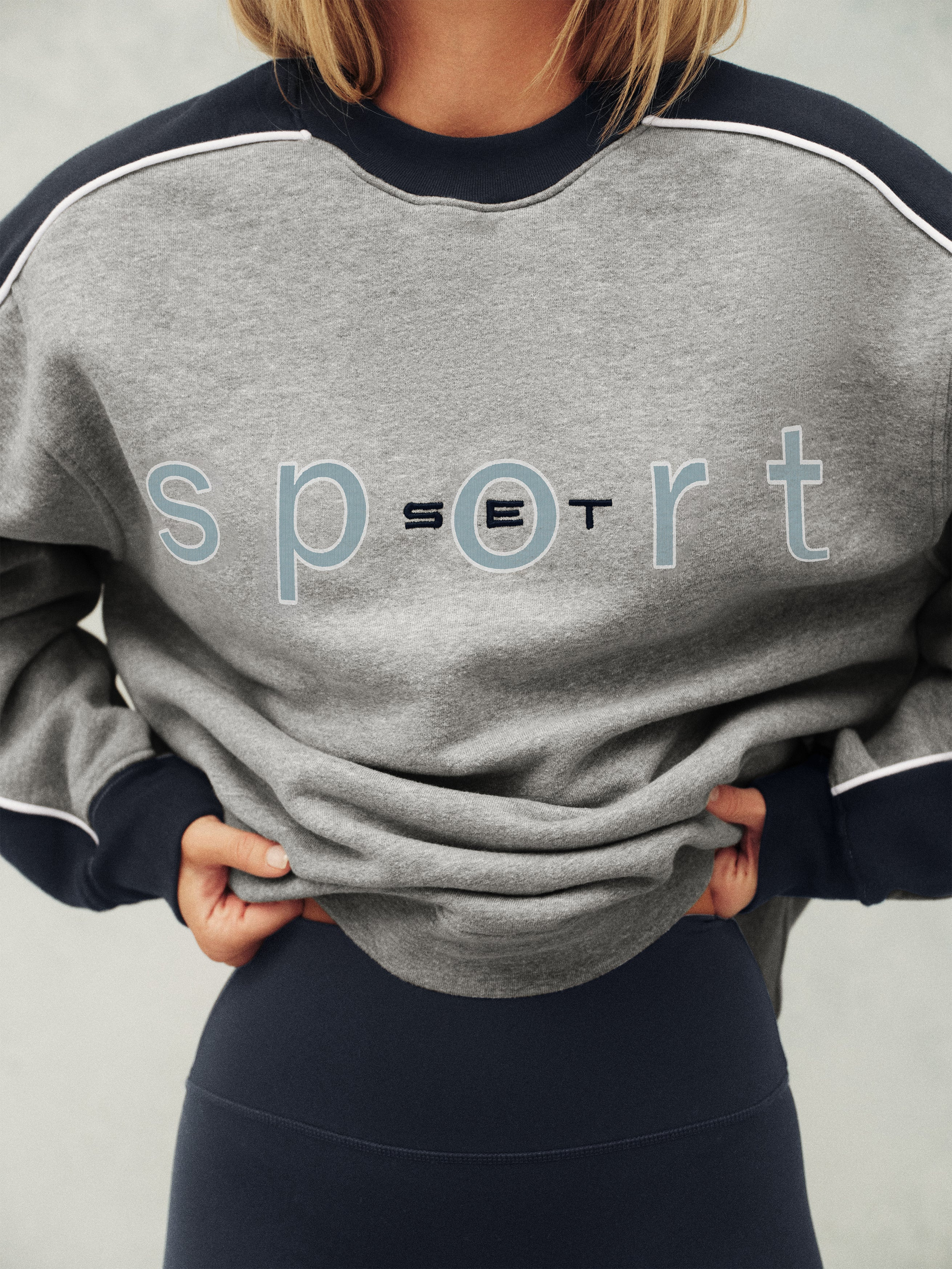 MIDWEIGHT SWEATS STAPLE STRIPE CREWNECK - ANALOG | SET Active