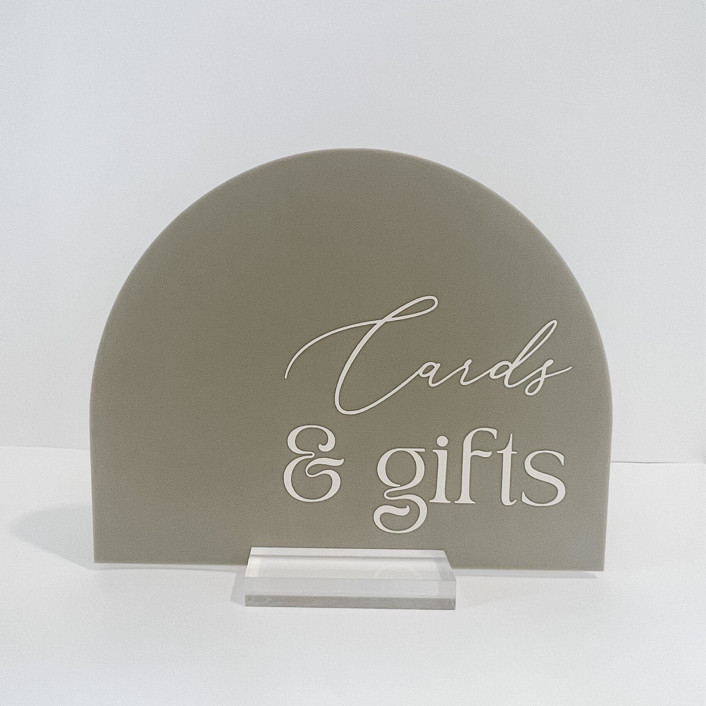 Acrylic Arch Cards & Gifts Sign | Minted