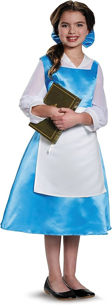 Disguise Disney Princess Belle Beauty & the Beast Blue Dress Costume, Girls Large/10-12 | Amazon (US)