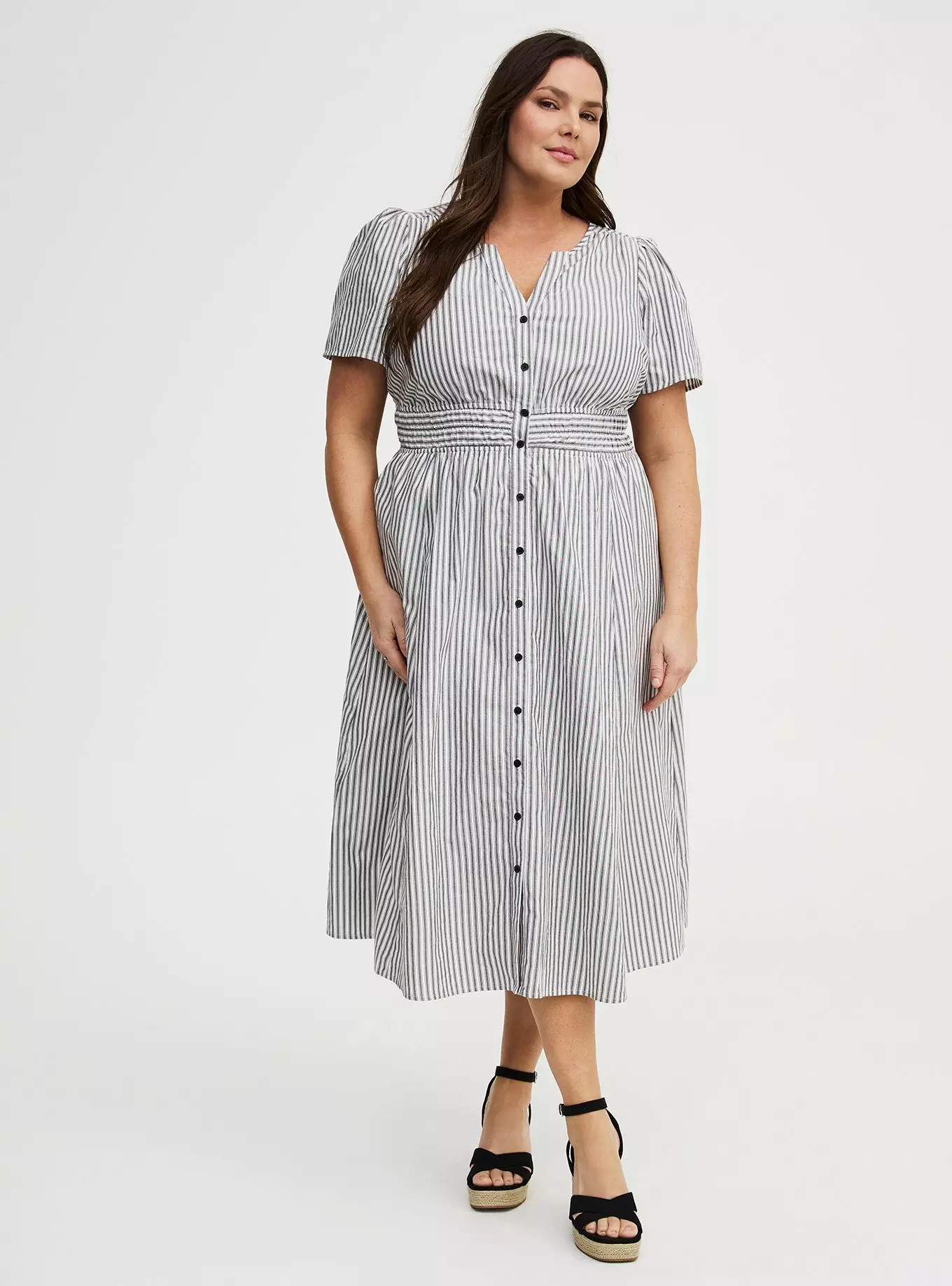 Y-Neck Tea Length Dress | Torrid (US & Canada)