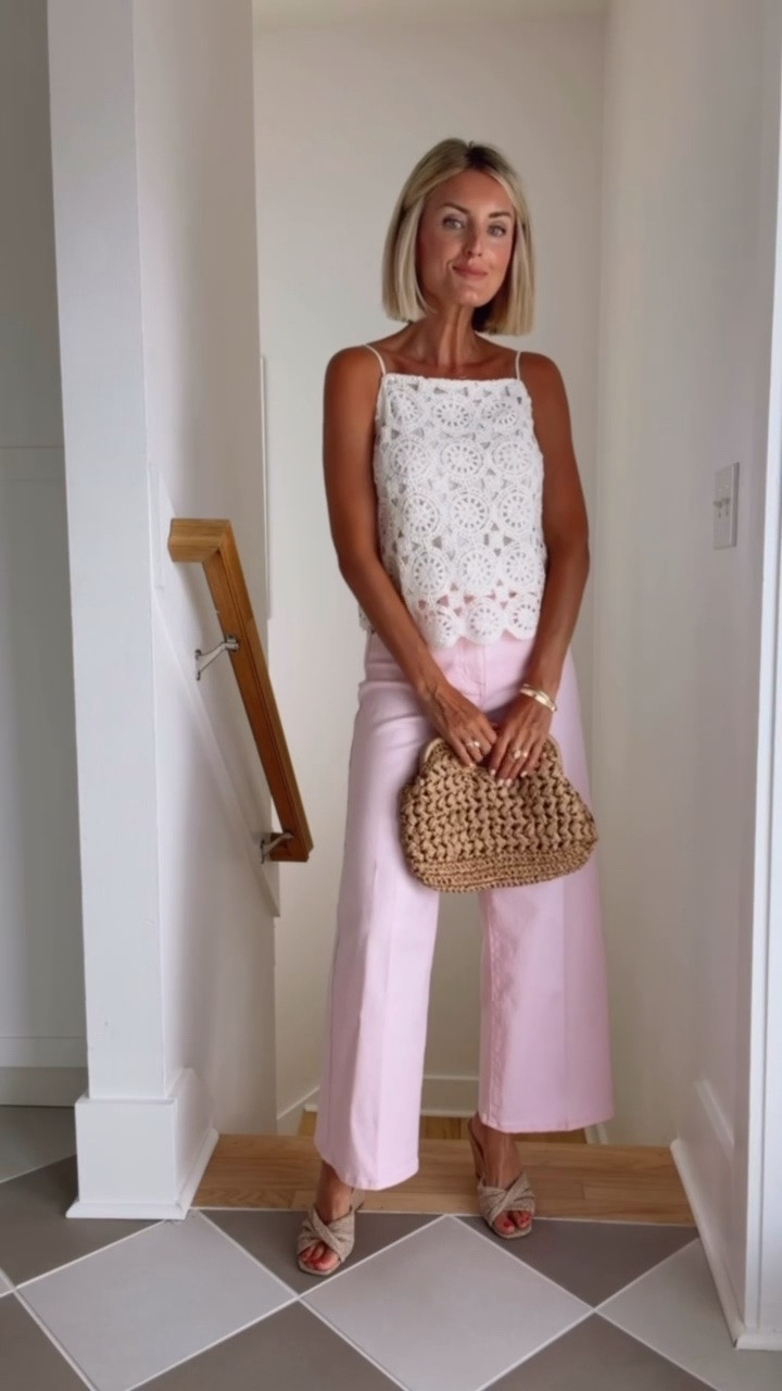 This look is affordable & perfect for a summer date night or dinner out on vacation! Wearing XS/2.

Loverly Grey, Walmart find, Walmart fashion, crochet tank top, pink jeans, pink denim

#LTKootd #LTKSeasonal