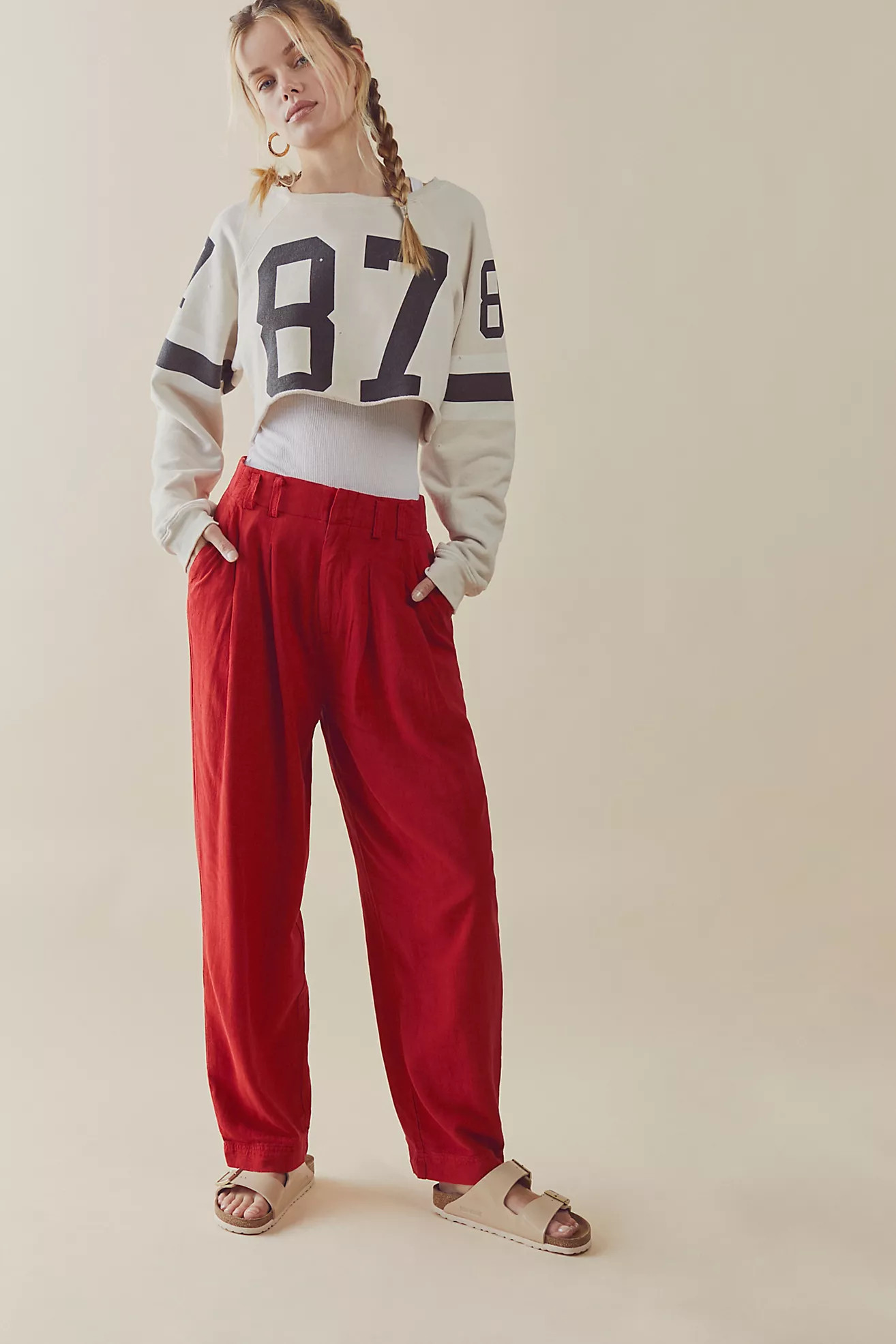 Calla Pleated Trousers | Free People (Global - UK&FR Excluded)