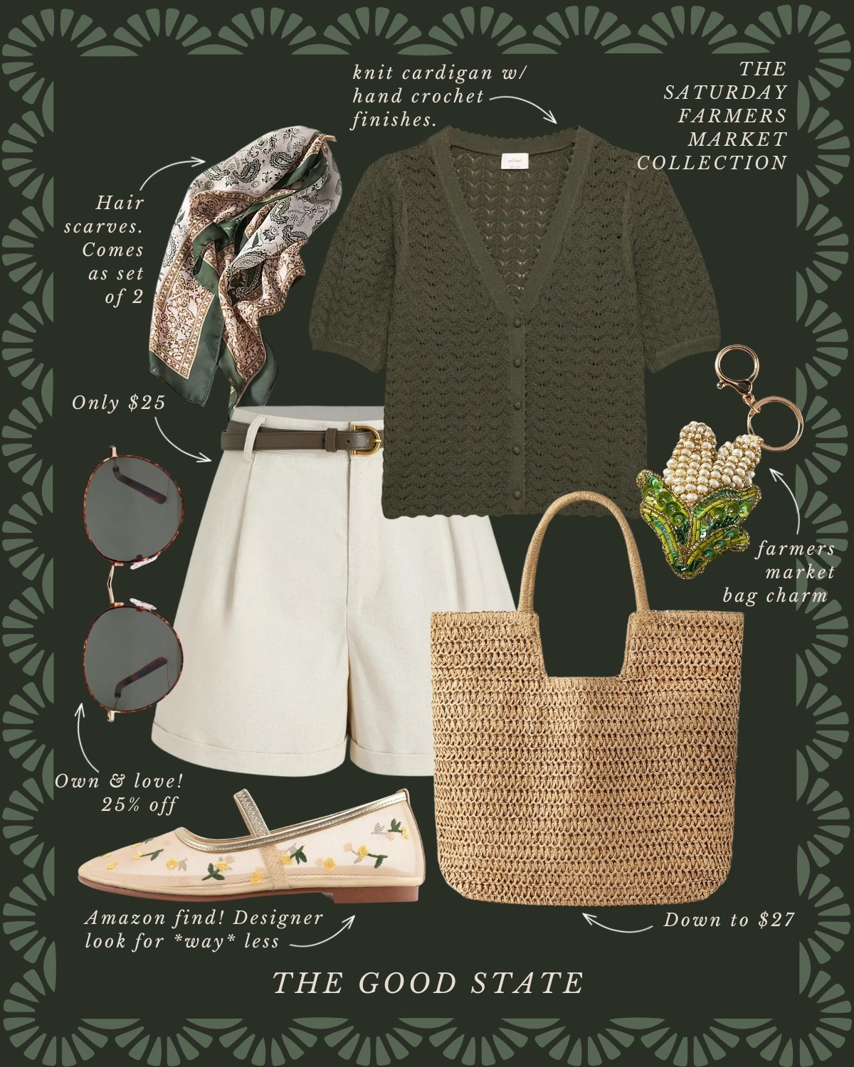 The Saturday Farmers Market Collection 🥕 For all the Farmers Market girlies living their best life in the sunshine with a pastry and coffee in hand while carrying a tote of fresh produce on their shoulder. For the ones who love a pop of color, all things gingham and a scarf in their hair or around their neck. Anthropologie , Anthro, Amazon, Quince, mini dress, maxi dress denim jacket, chore coat, earring, socks, beauty, sunglasses, spring outfit, spring fashion, tote bag, purse, woven purse, spring break, bandanna, scarf, quilted jacket, the good state, Lauren England, gola sneakers, clutch vacation outfit, hoop, earrings, American Eagle, target target fashion, target style sneakers, veja, mini dress, floral dress, wedding guest, dress, Easter, vacation, outfit, ootd


#LTKFindsUnder50 #LTKFindsUnder100 #LTKStyleTip