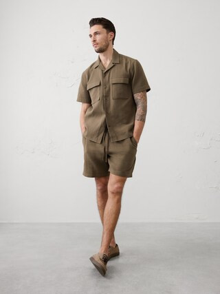 Standard-Fit 7" Double Weave Deck Short | Banana Republic Factory
