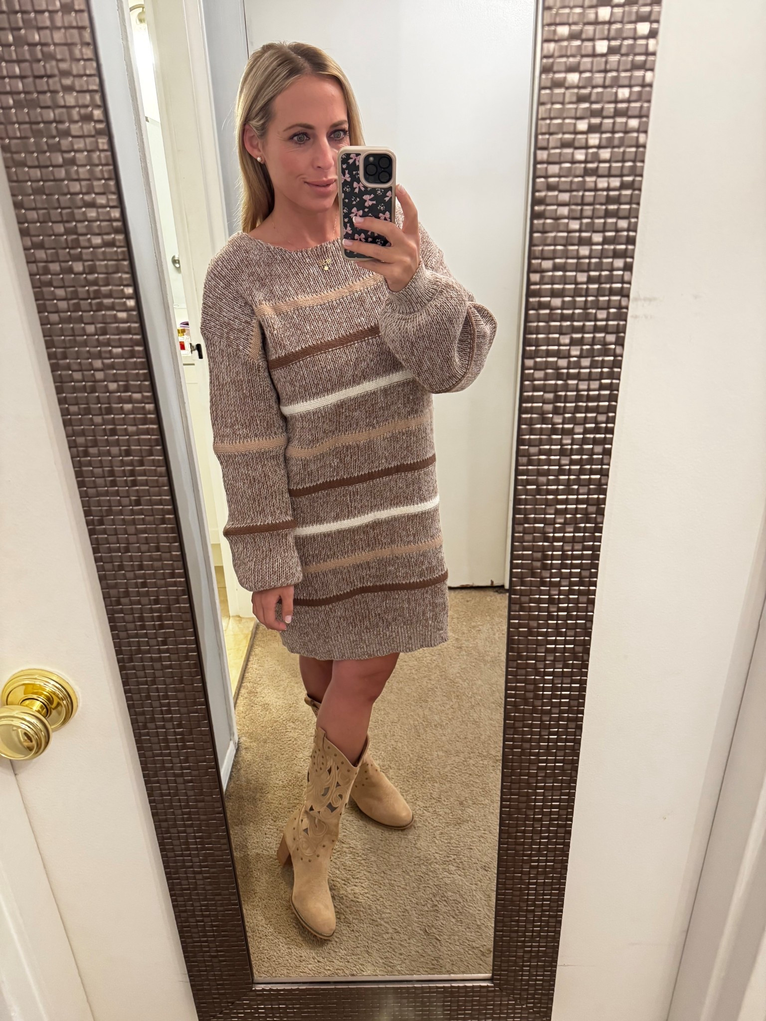 Sweater dress. Boots. Shein 

#LTKMidsize #LTKShoeCrush #LTKFindsUnder50
