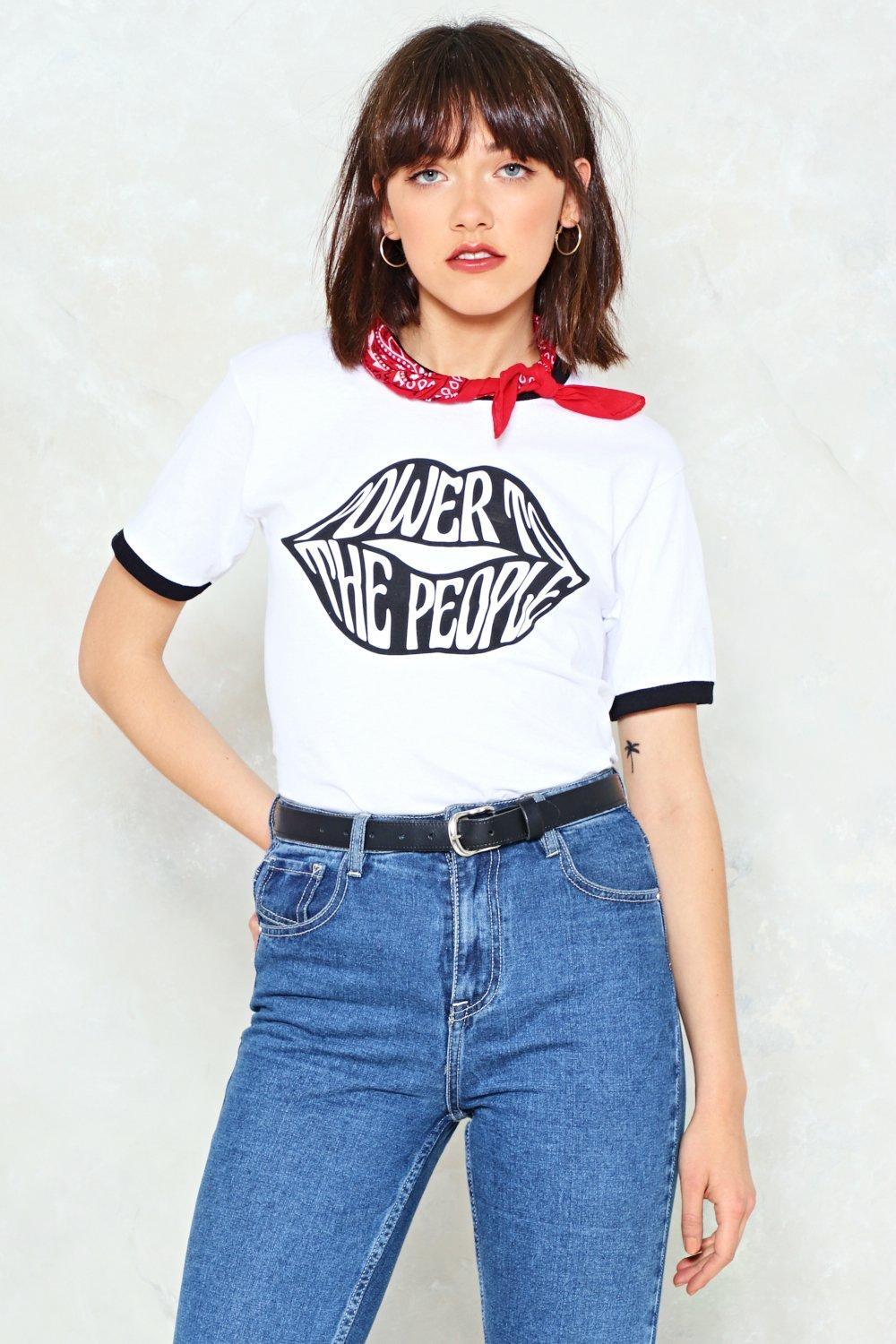 Power To The People Ringer Tee | NastyGal (US & CA)