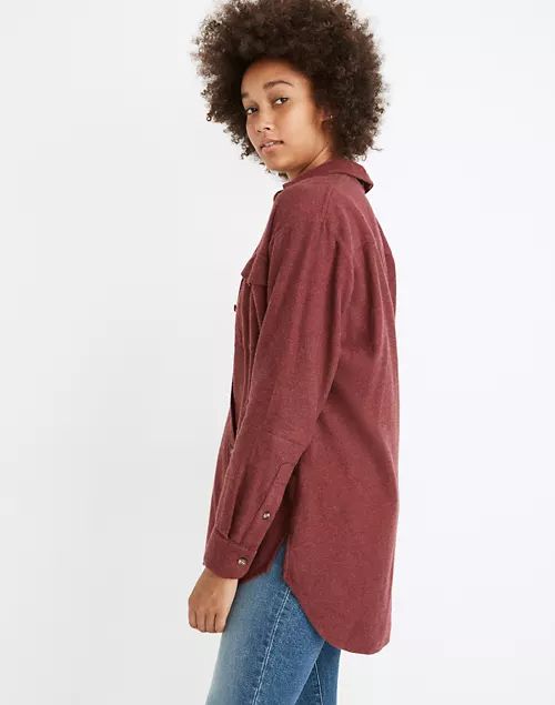 Flannel Flap-Pocket Oversized Ex-Boyfriend Shirt | Madewell