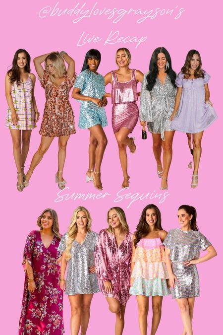 Here is a rundown of everything Aria and I tried on during tonight’s live, summer sequins!💖 I am a size medium or large in all of the styles!

#LTKFind #LTKstyletip #LTKSeasonal